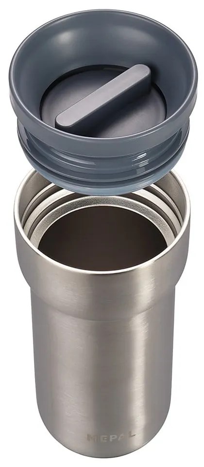 Termohrnček v striebornej farbe 375 ml Natural brushed – Mepal