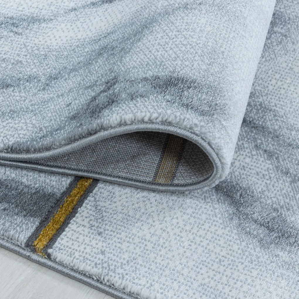 Kusový koberec Naxos 3816 gold, 140x200, šedá, kancelária, Ayyildiz