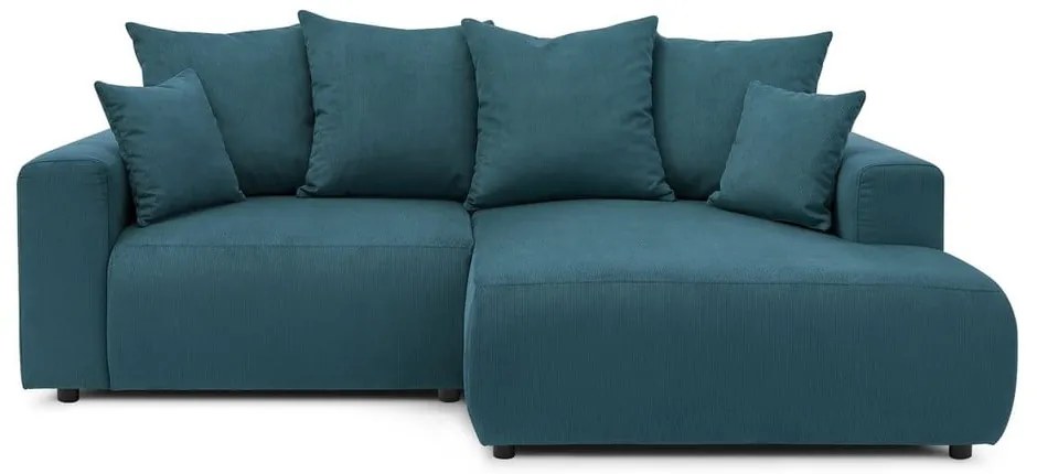 Modrá zamatová rohová pohovka Enjoy – Bobochic Paris