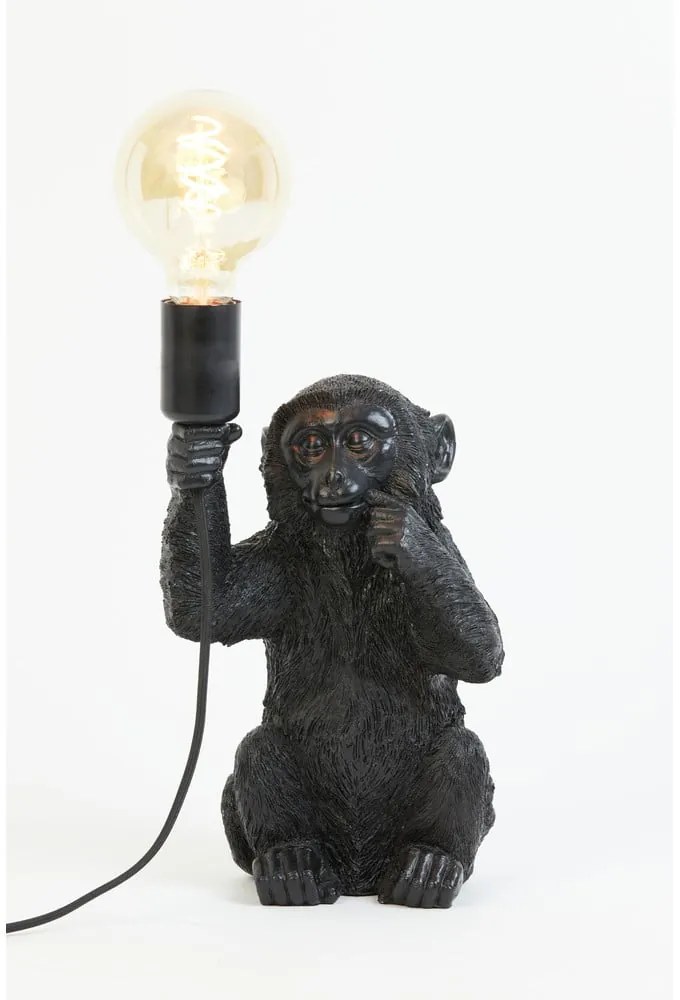 Čierna stolová lampa (výška 34 cm) Monkey - Light & Living