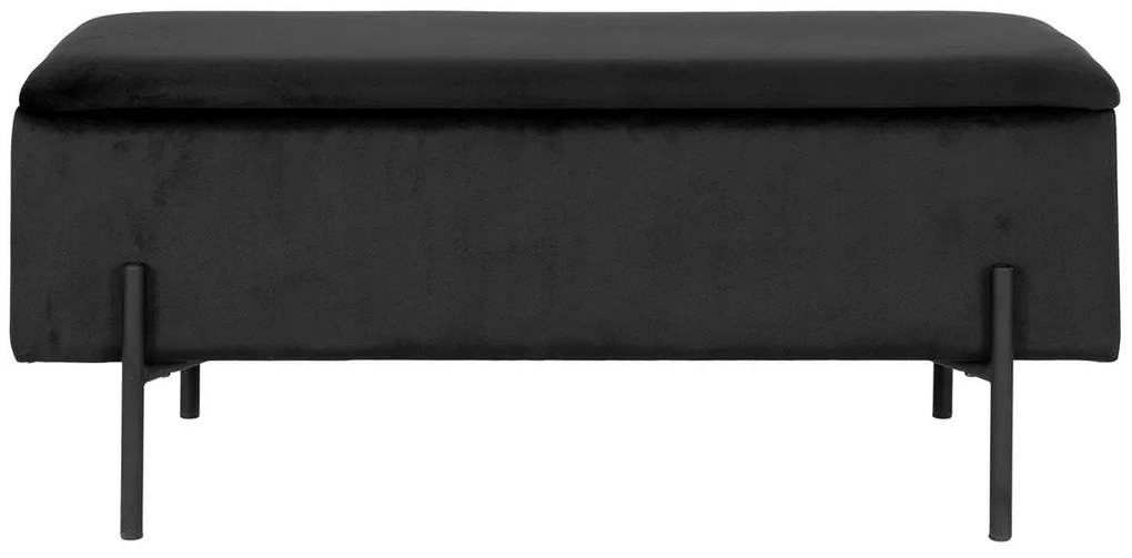 Dizajnová lavica Maija 95 cm čierny zamat