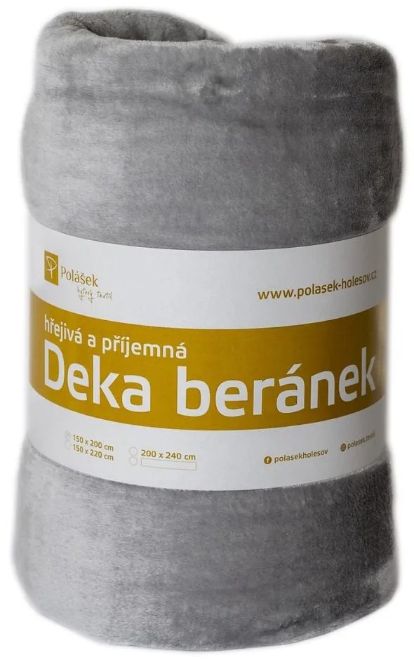 Polášek Mikroflanelová deka s barančekom - Šampáň | 150 x 200 cm