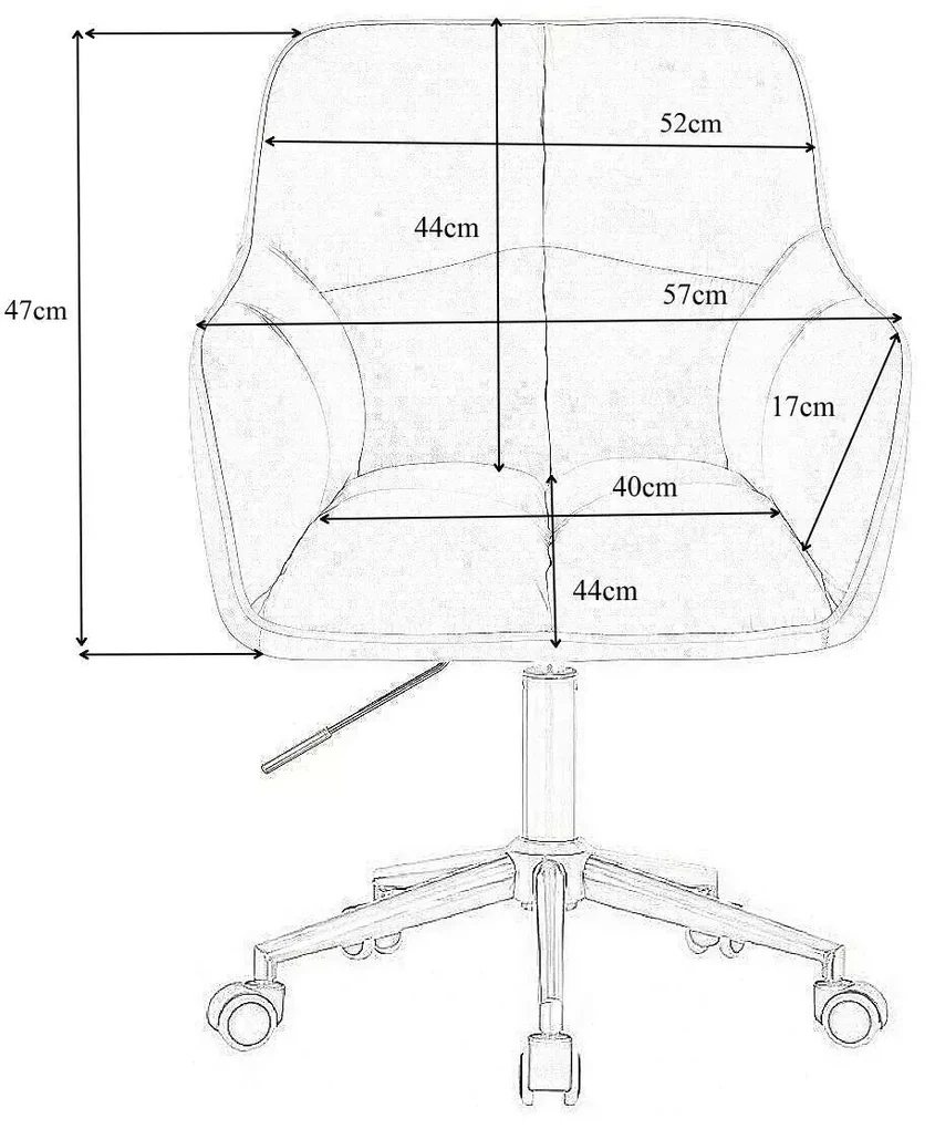 LuxuryForm DESIGN Kreslo AMALFI VELUR na striebornej podstave s kolieskami - krémové