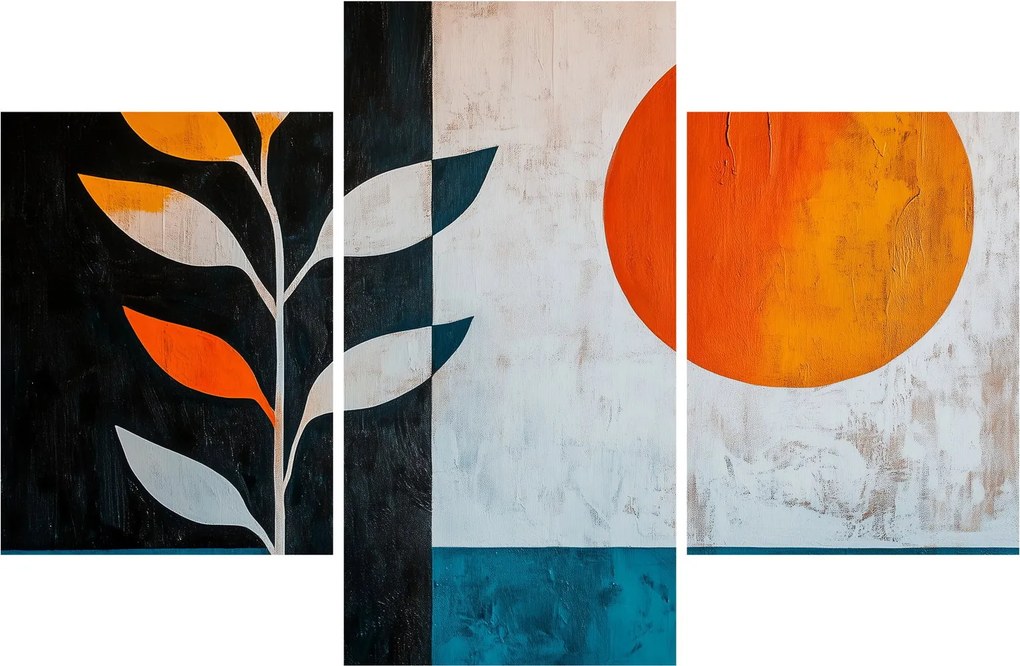 Obraz - Abstrakcia rastliny a slnka (90x60 cm)