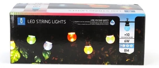 Aigostar - LED Vonkajšia dekoračná reťaz 10xLED/8m IP44 teplá biela