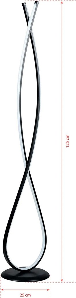 Stojacia lampa, Infinity Black - Multicolor