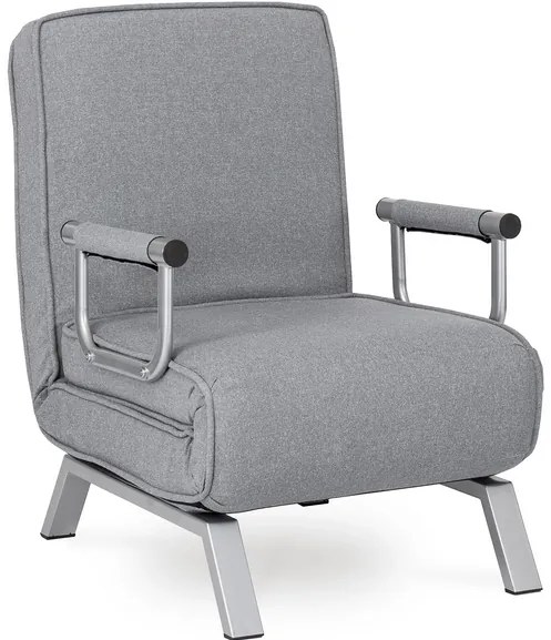 Kreslo pohovka rozkladacia PRATO sivá - vintino.sk