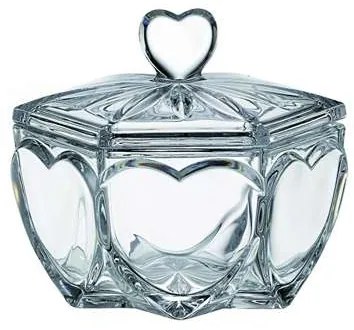Crystal Bohemia dóza Hearts 130 mm