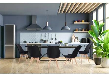Sammer Velvet stolička v čiernej farbe do jedálne wf-1058 velvet cierna