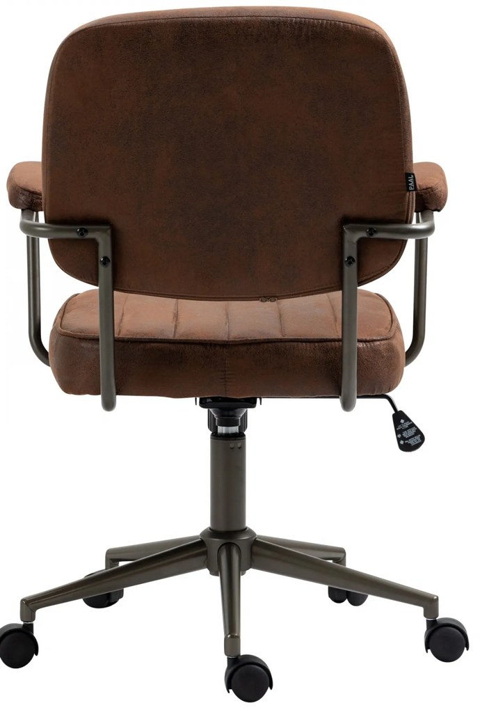 Design-Shop Kancelárska stolička Natrona v industriálnom štýle - koženka - Cognac antik