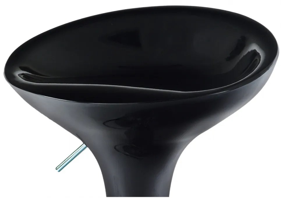Jedálenský barová stolička VOLOS – čierna, plast/chróm