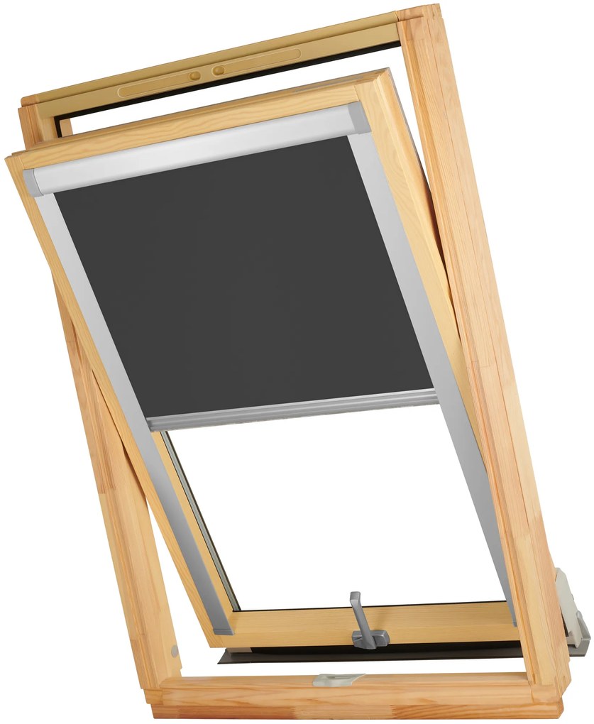 Dekodum Termoizolačná roleta na strešné okno typu FAKRO 94x140 Farba látky: Grey Silver, Farba profilu: Strieborná
