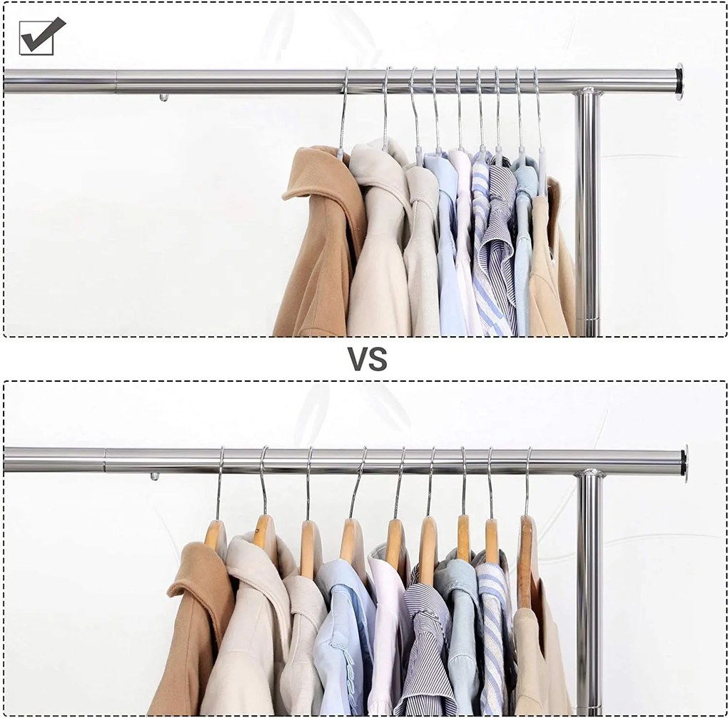 Plastové vešiaky na šaty vysokej kvality, protišmykové, 20 ks, šedé