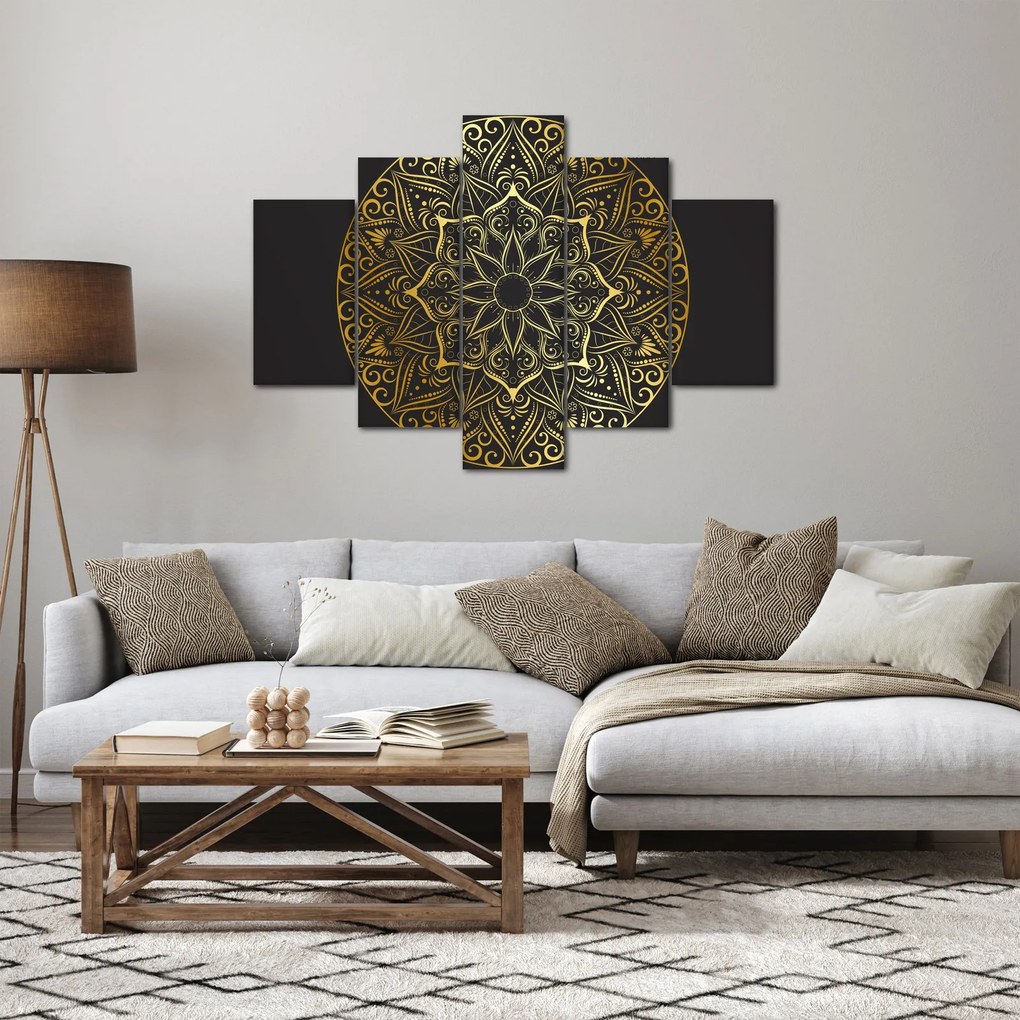 Obraz zlaté abstrakcie (150x105 cm)