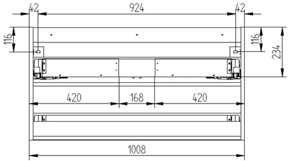 Mereo Aira, kúpeľňová skrinka 101 cm, dub Halifax, MER-CN742S
