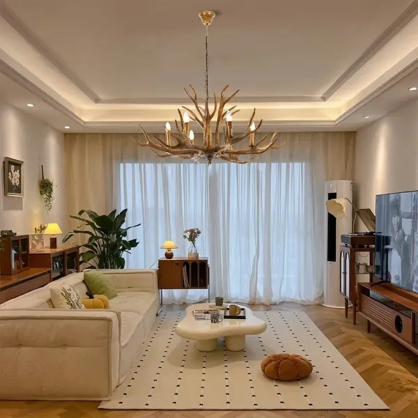 Brilagi - Luster na reťazi DEER 6xE14/10W/230V priemer 102 cm parožie