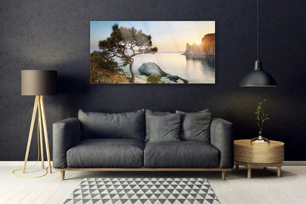Obraz plexi Jazero strom príroda 120x60 cm