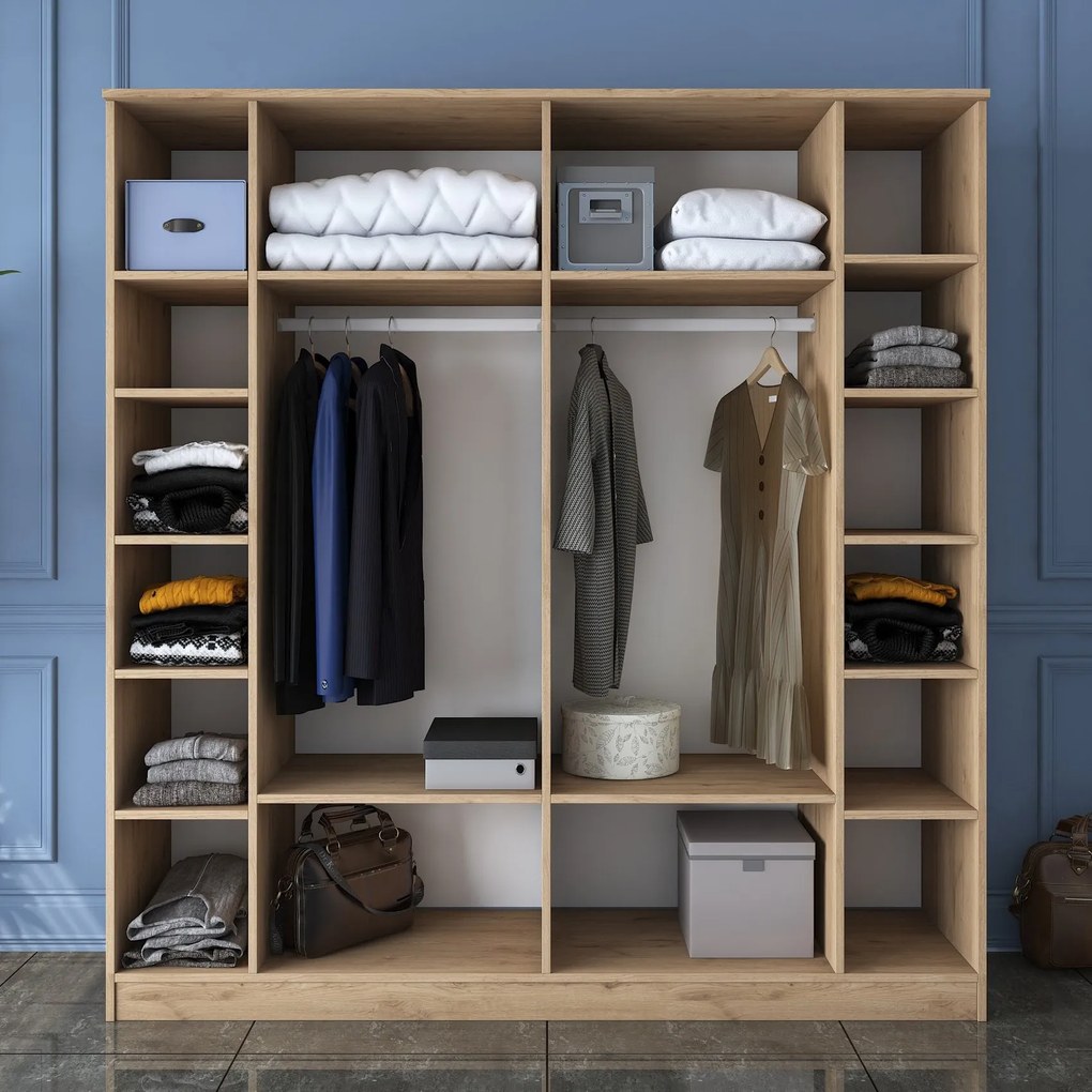 Šatníková skriňa BA 114 180 cm orech/biela