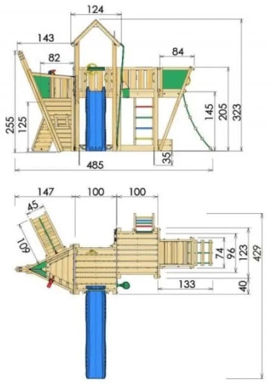 Ihrisko Jungle Mansion so šmykľavkou a modulom Boat