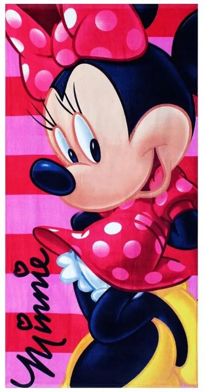 Setino · Bavlněná plážová osuška Minnie Mouse - Disney - 100% balvlna 290 gr./m2 - 70 x 140 cm