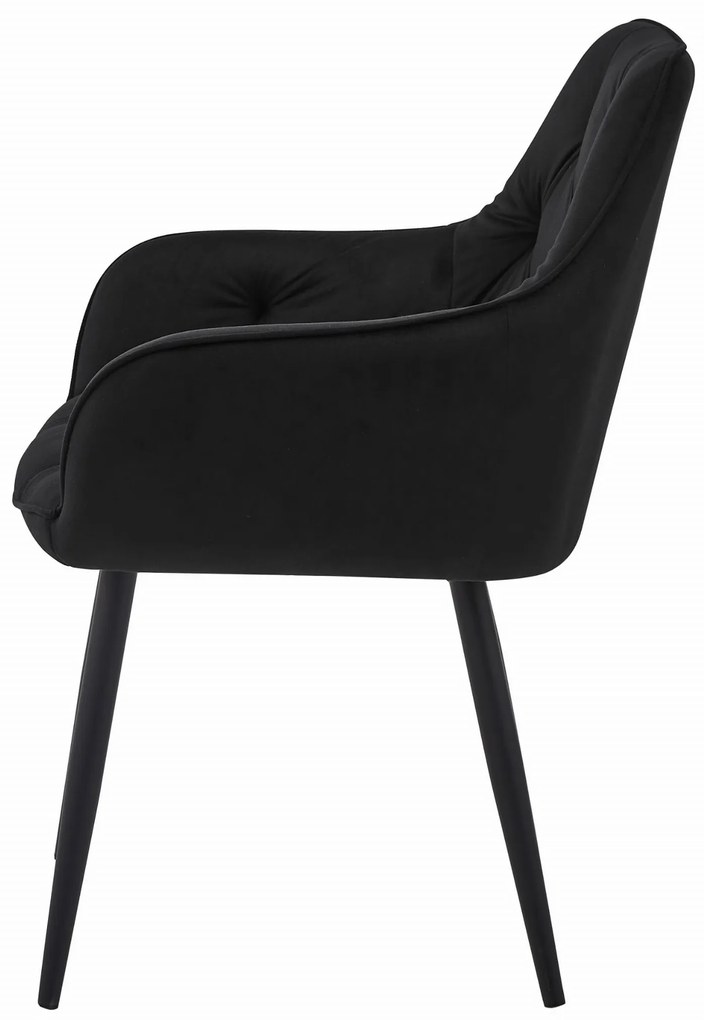 Dekorstudio Elegantná zamatová stolička JORK - čierna