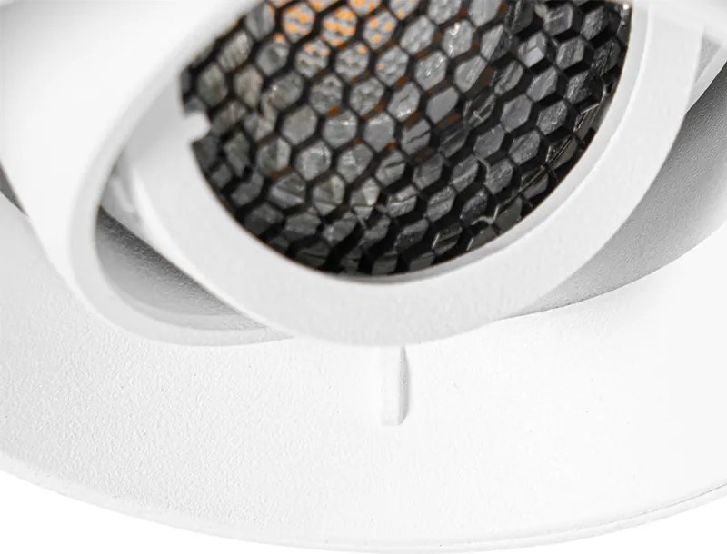 Moderné zapustené bodové svetlo biele GU10 okrúhle bez rámu - Oneon Honey