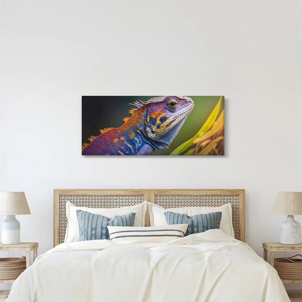 Obraz - Sfarbený leguán (120x50 cm)
