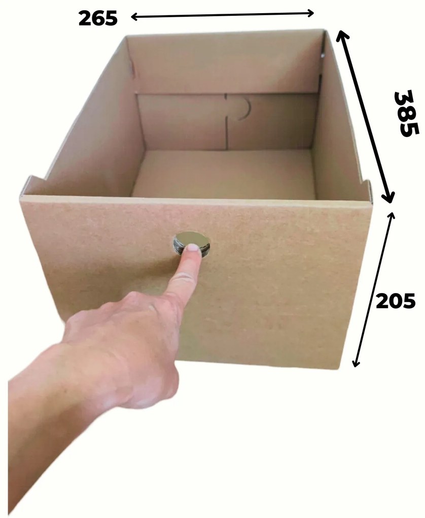 KARTON PAK Úložné boxy na oblečenie, organizéry do skrine EKO KARTON 27x40x21 - zásuvka