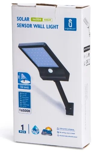 Aigostar - LED Solárna pouličná lampa so senzorom LED/2,3W/5,5V IP65