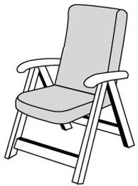 Doppler STAR 9024 stredný - polster na záhradnú stoličku a kreslo, bavlnená zmesová tkanina