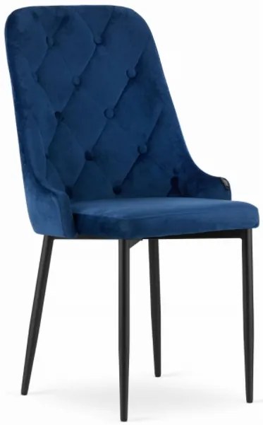 Zamatová stolička Dublin modrá