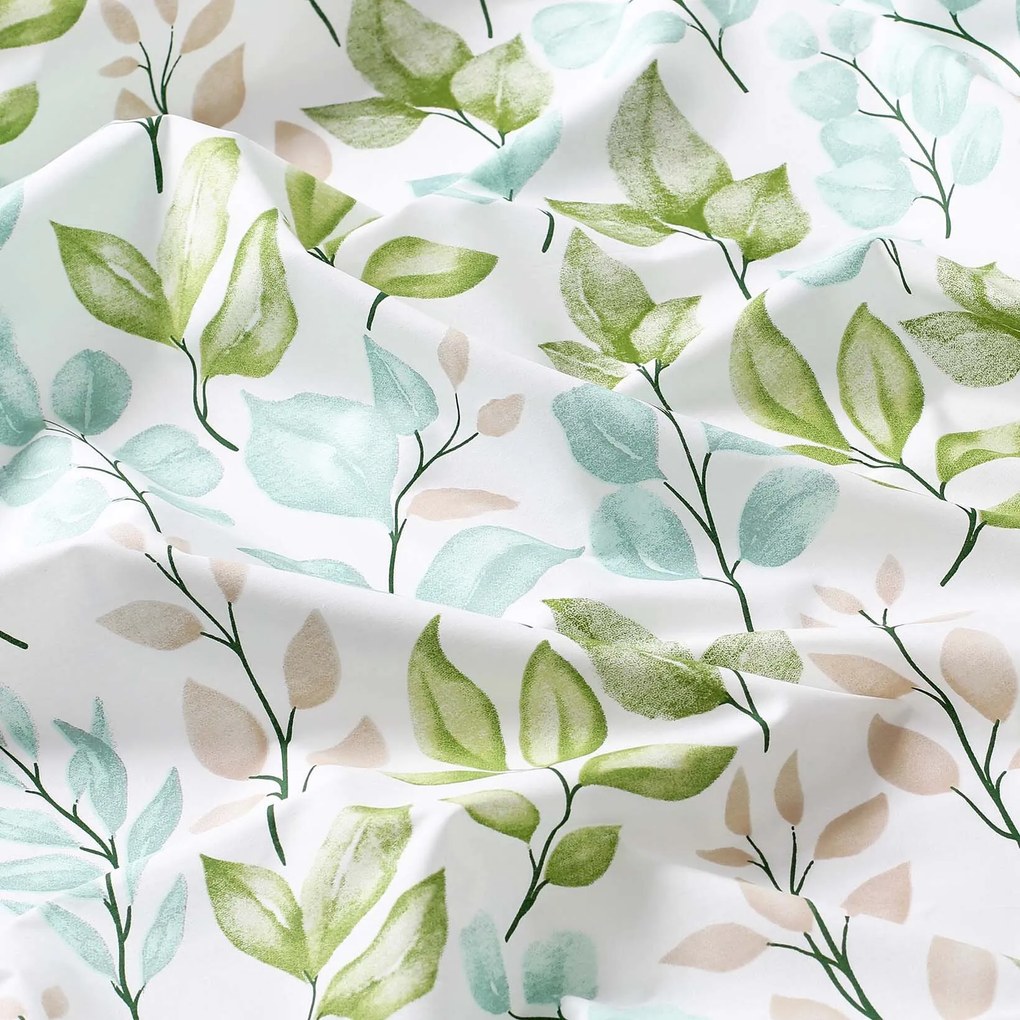 Goldea bavlnená obliečka na vankúš deluxe - maľované lístky 30 x 50 cm