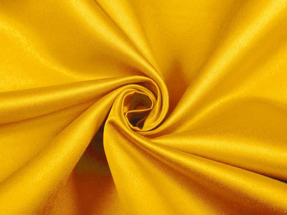 Biante Saténový behúň na stôl polyesterový Satén LUX-L041 Kanárikovo žltý 20x160 cm