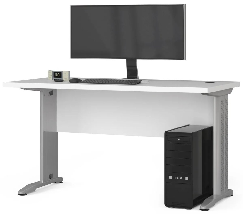 Voľne stojaci počítačový stôl BM-135 biely