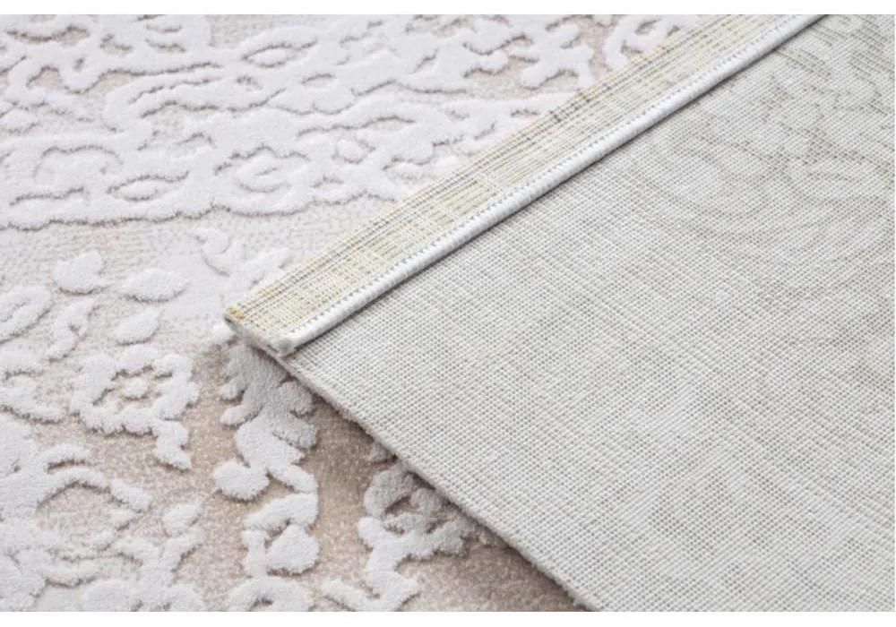 Luxusný kusový koberec akryl Aleta smetanovobiely 80x300cm
