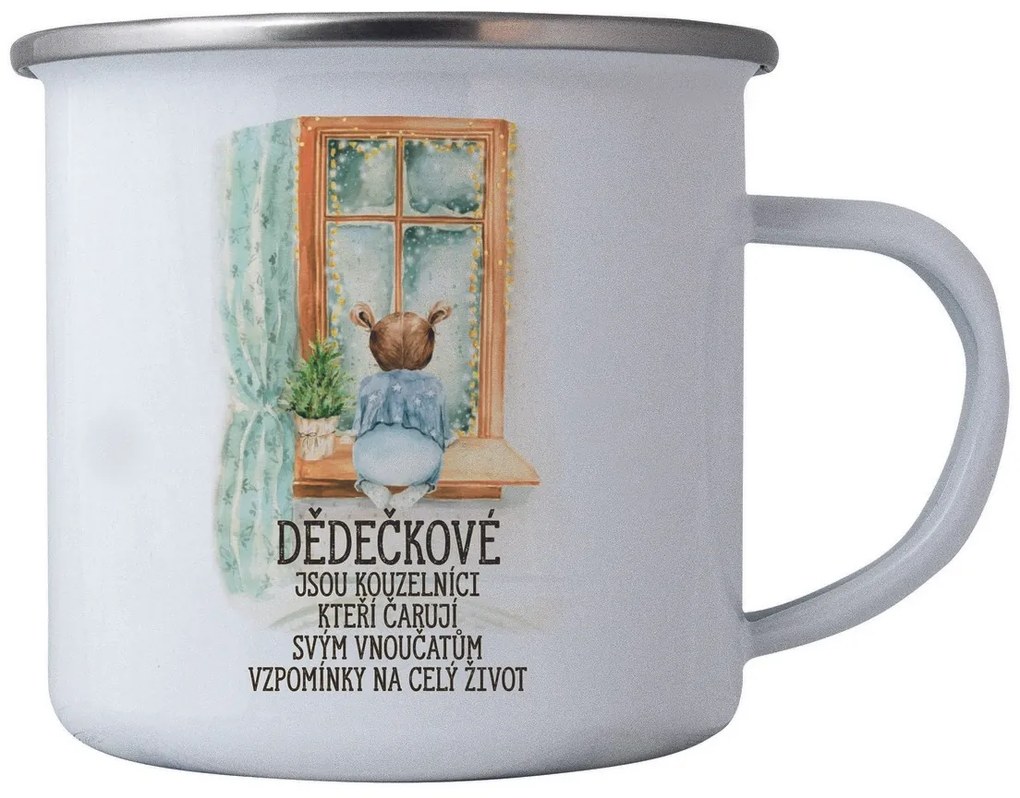 Bohemia Gifts Plechový hrnek Dědečkové, 350 ml