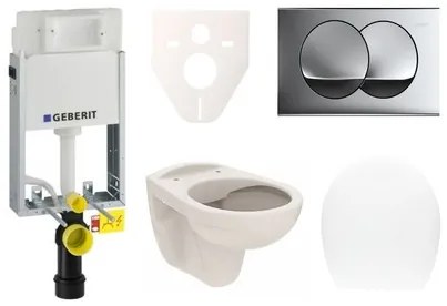 Cenovo zvýhodnený závesný WC set Geberit na zamurovanie + WC Ceramia S-Line SIKOGE1U71