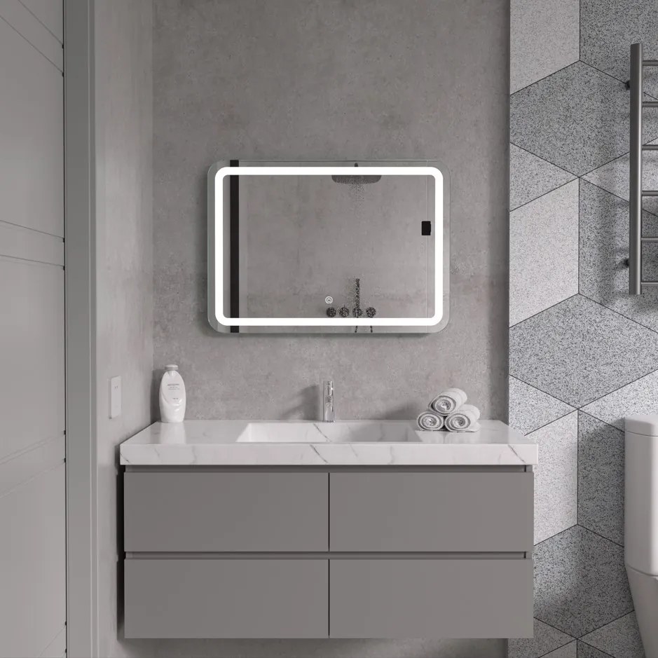 Erga Isabella, LED zrkadlo 70x50cm, 1840 lm, 6500K, predné/zadné osvetlenie, ERG-V01-129-7050-00