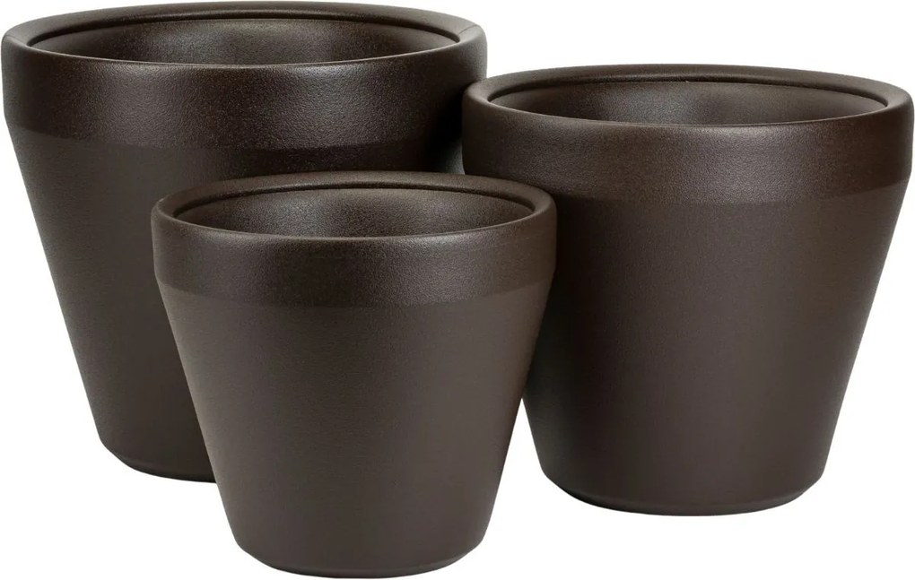 Plastový květináč Purea 49,4x55,4 cm mokka hnědý