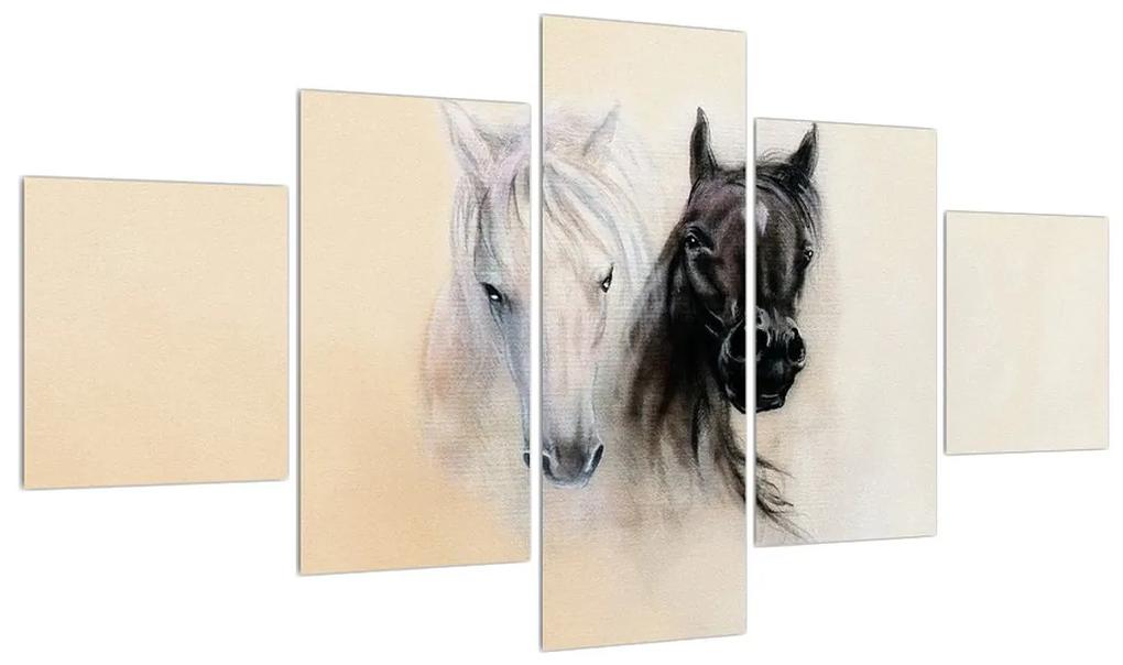 Maľovaný obraz koní (K012502K12570)