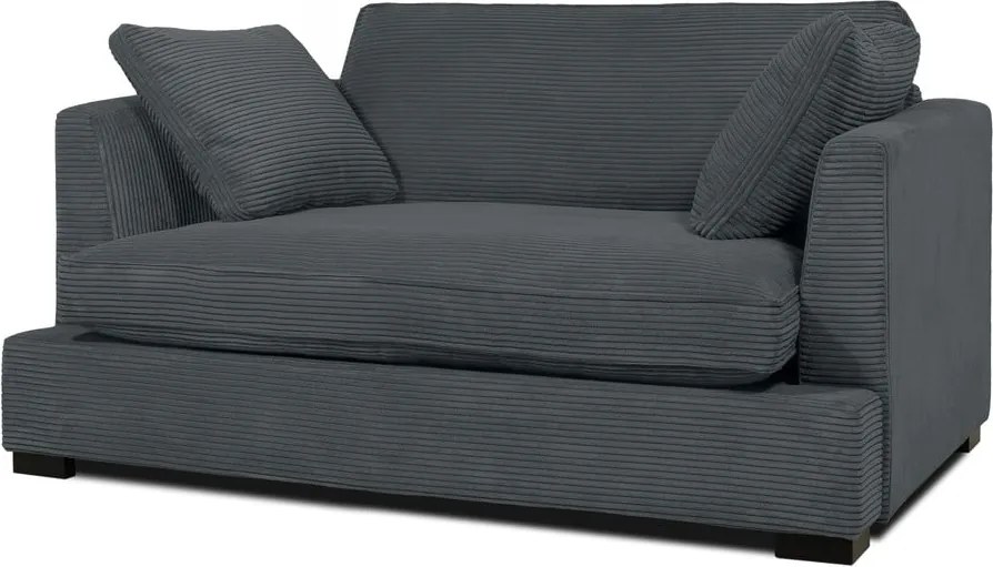 Sivé menčestrové kreslo Mobby – Scandic