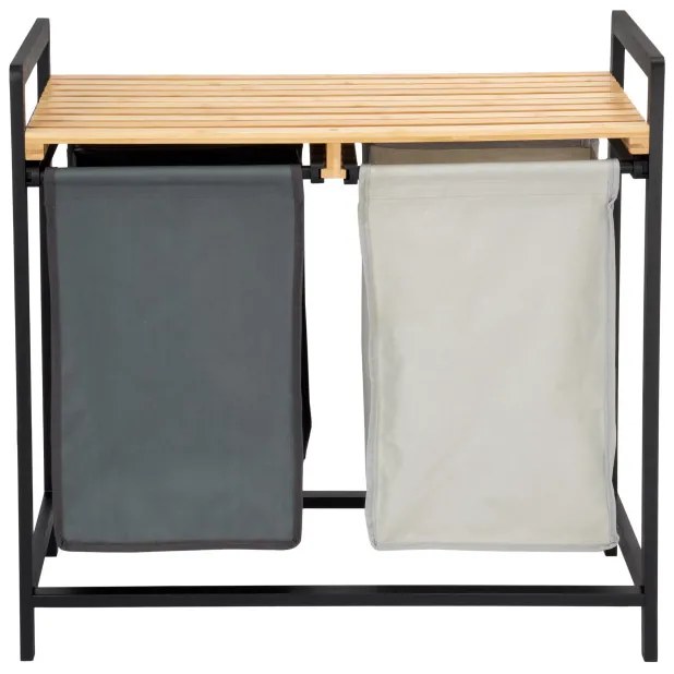 Kôš na bielizeň HANOI čierny DUO COLOR 80 l