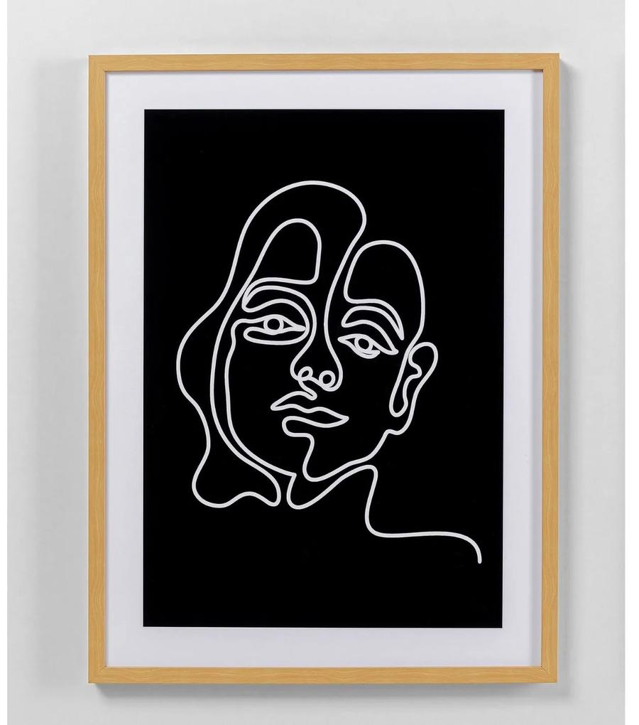 Face Woman obraz čierno-biely 60x80 cm