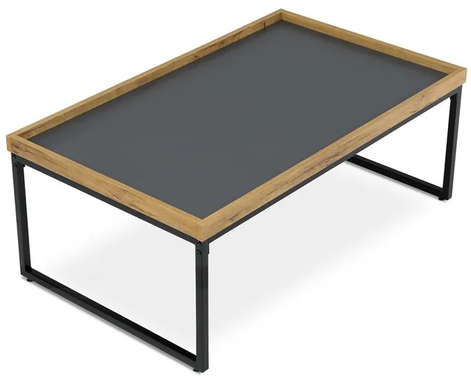 Autronic BONTEC Konferenčný stolík 100x60cm, mdf, dub, CT-611 OAK Farba: Šedá