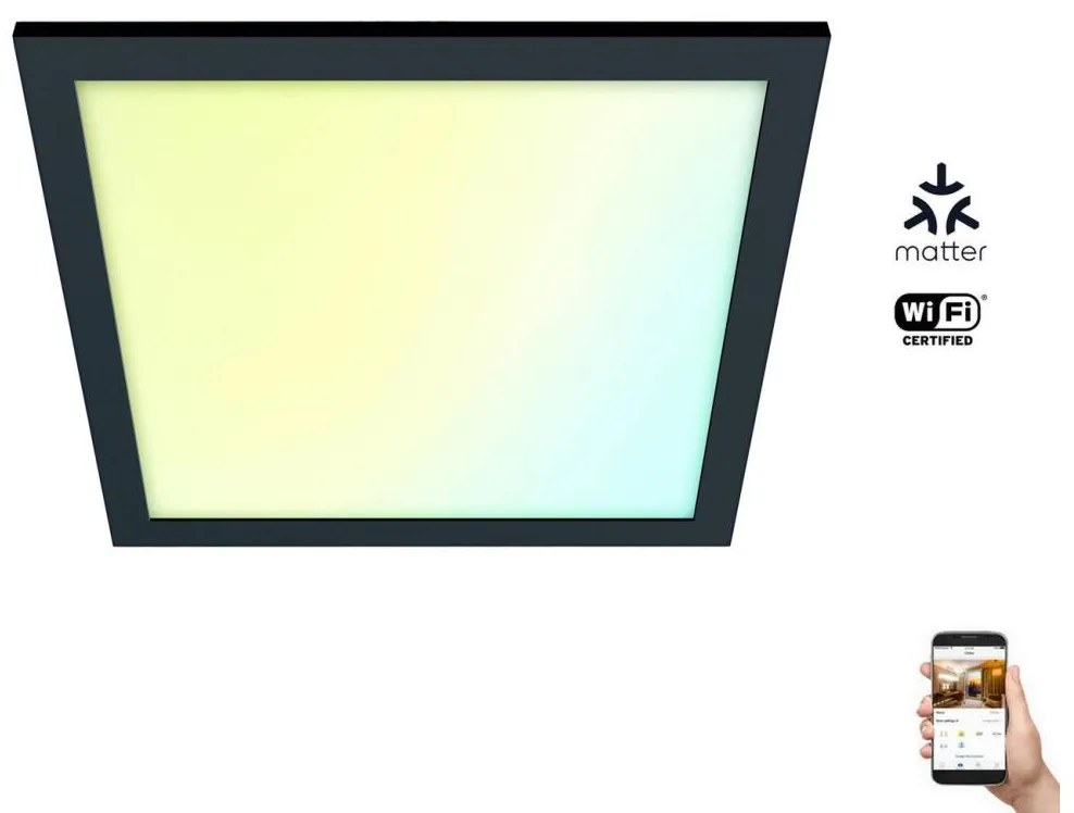 WiZ - LED Stmievateľné stropné svietidlo SUPERSLIM LED/36W/230V čierna Wi-Fi