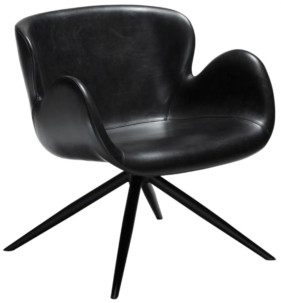 GAIA ČALÚNENÉ LOUNGE KRESLO black/black