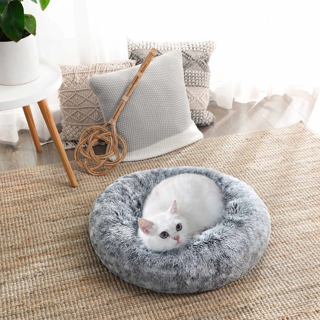 Plyšový peliešok Fluffys S sivý