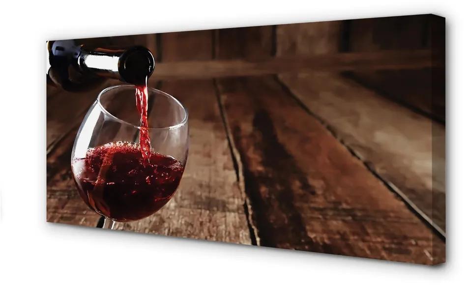 Obraz canvas Dosky poháre na víno 120x60 cm