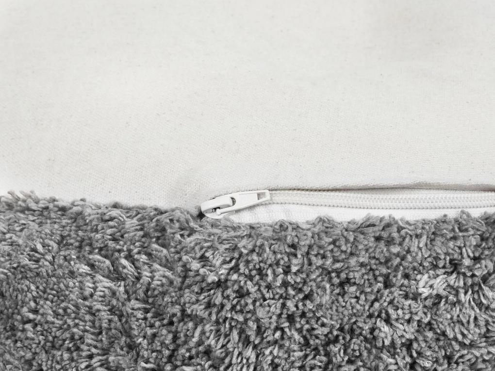 Bavlnená taburetka 50 x 35 cm sivá KANDHKOT Beliani