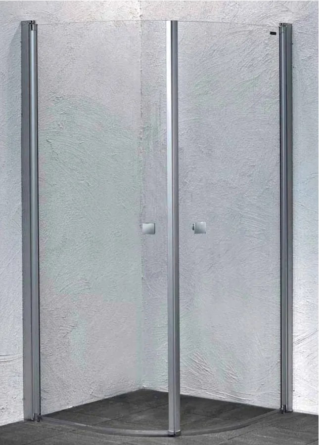 DUSCHOLUX Duschostar Round - otváravé dvere, 1/4 kruh, šírka 800 mm, rádius 550 mm, DL409.420190.551.070
